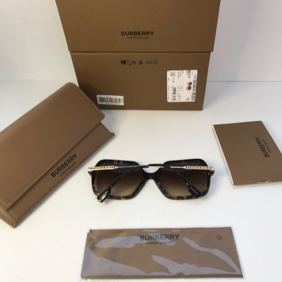 💯 - New Authentic Burberry Brown Gradient Square Ladies Sunglasses BE4324 - Picture 11 of 14